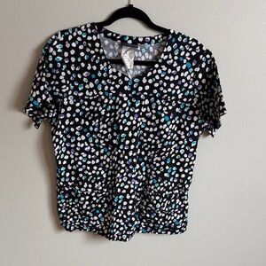 Women's Polka Dot ScrubTop